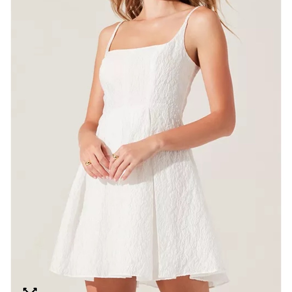 Astr White Textured Mini Dress